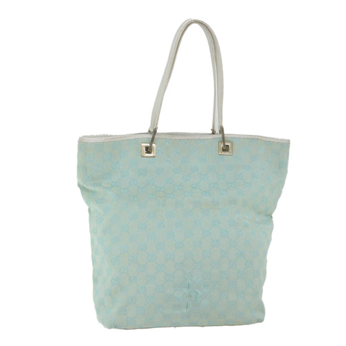 GUCCI GG Canvas Tote Bag Light Blue 0021098  59713