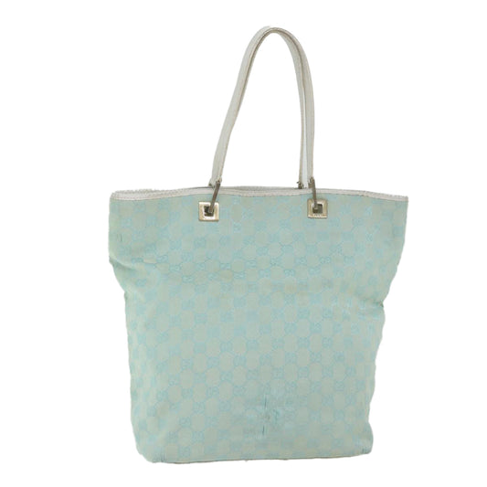 GUCCI GG Canvas Tote Bag Light Blue 0021098  59713