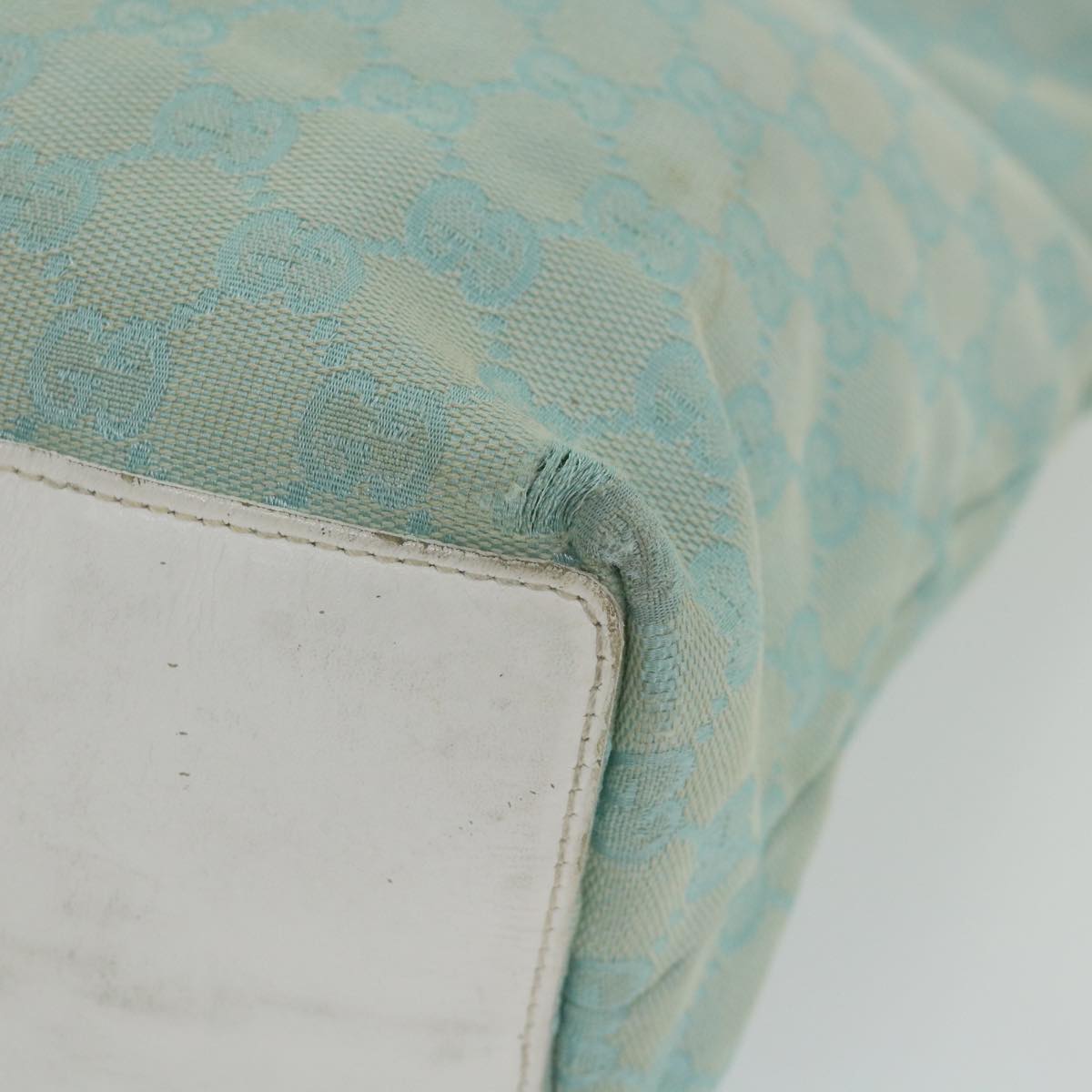 GUCCI GG Canvas Tote Bag Light Blue 0021098  59713