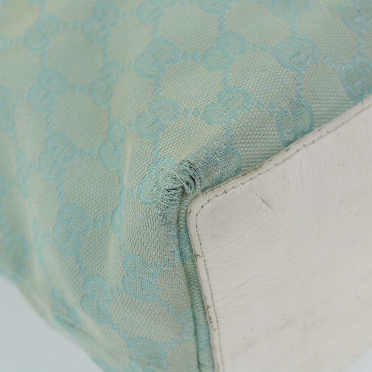 GUCCI GG Canvas Tote Bag Light Blue 0021098  59713