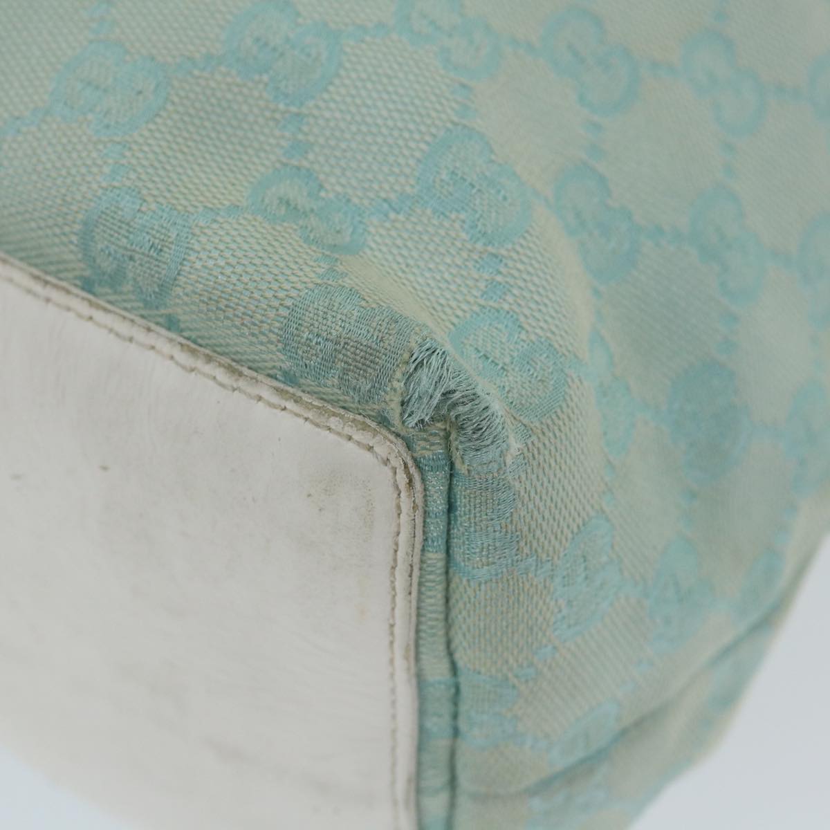 GUCCI GG Canvas Tote Bag Light Blue 0021098  59713