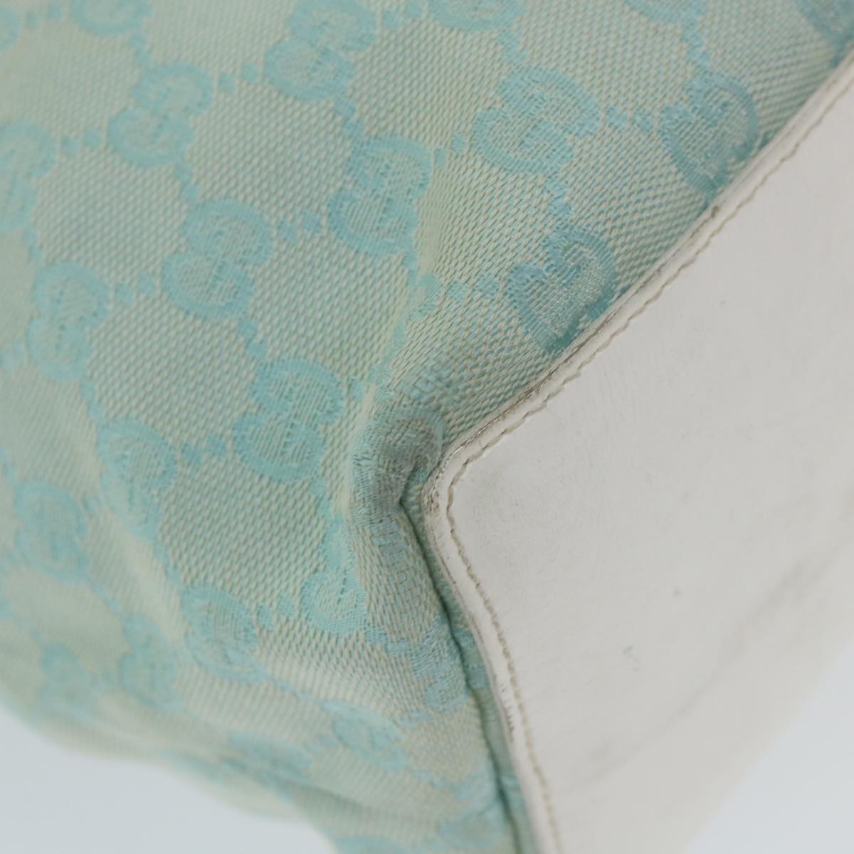 GUCCI GG Canvas Tote Bag Light Blue 0021098  59713