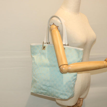 GUCCI GG Canvas Tote Bag Light Blue 0021098  59713