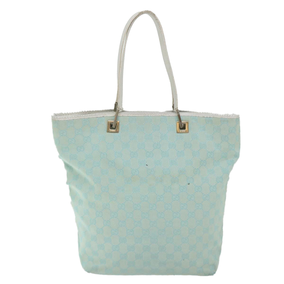 GUCCI GG Canvas Tote Bag Light Blue 0021098  59713