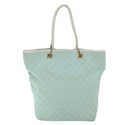 GUCCI GG Canvas Tote Bag Light Blue 0021098  59713