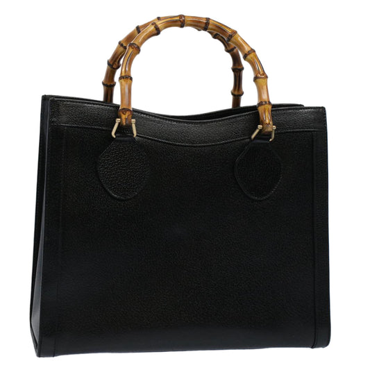 GUCCI Bamboo Hand Bag Leather Black 002 0260 200110  59718