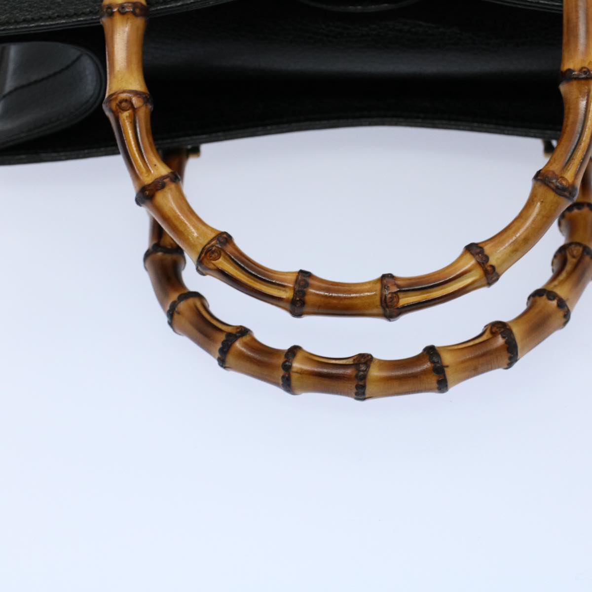 GUCCI Bamboo Hand Bag Leather Black 002 0260 200110  59718