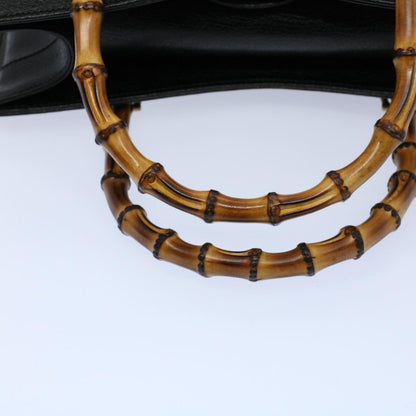 GUCCI Bamboo Hand Bag Leather Black 002 0260 200110  59718