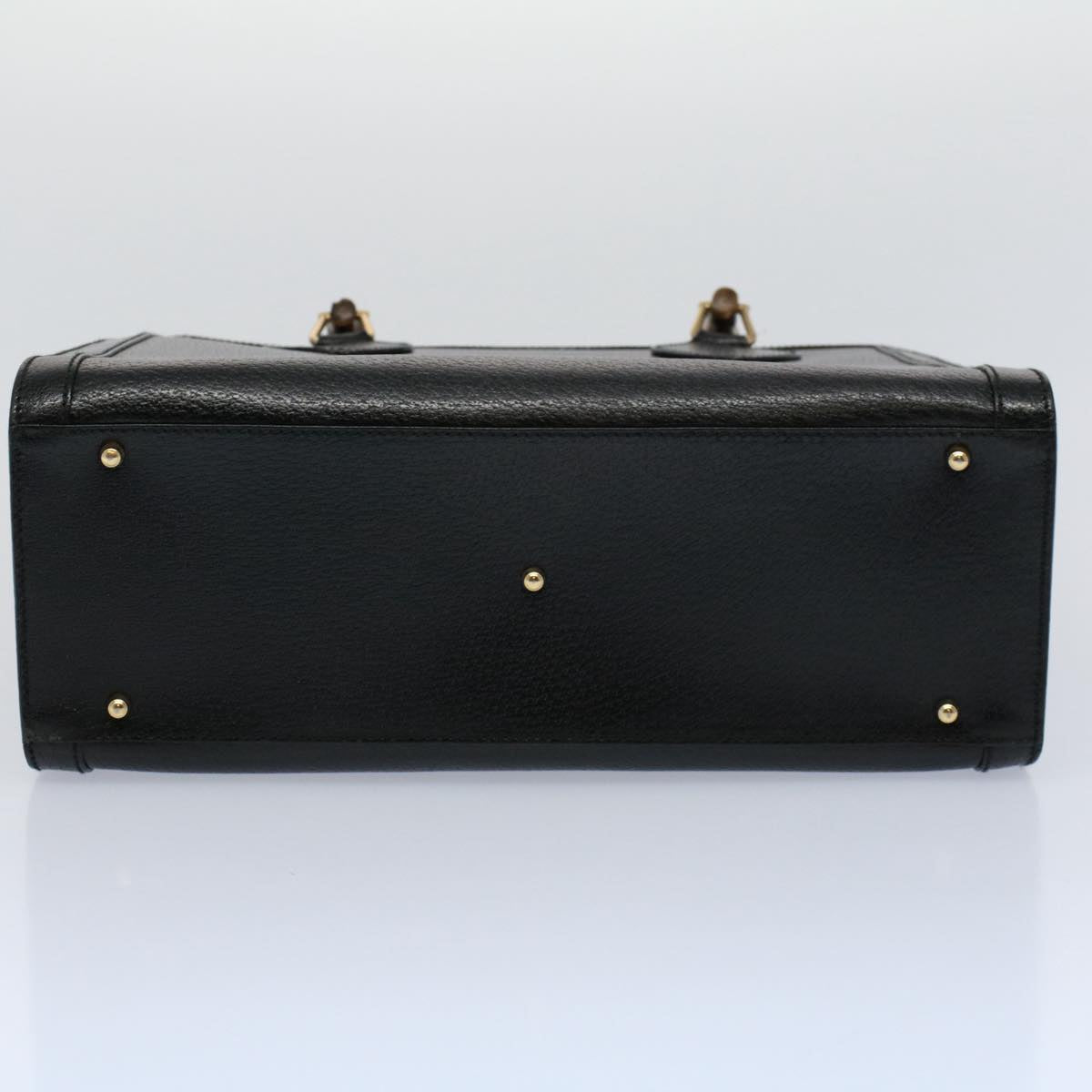 GUCCI Bamboo Hand Bag Leather Black 002 0260 200110  59718