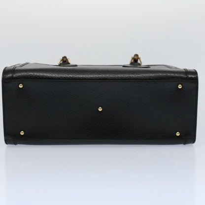 GUCCI Bamboo Hand Bag Leather Black 002 0260 200110  59718