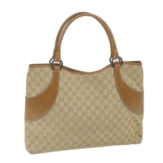 GUCCI GG Canvas Tote Bag Beige 113016  59864