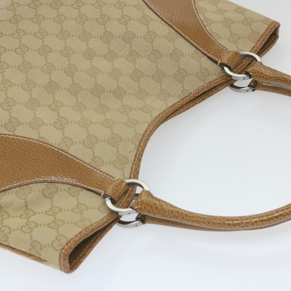GUCCI GG Canvas Tote Bag Beige 113016  59864
