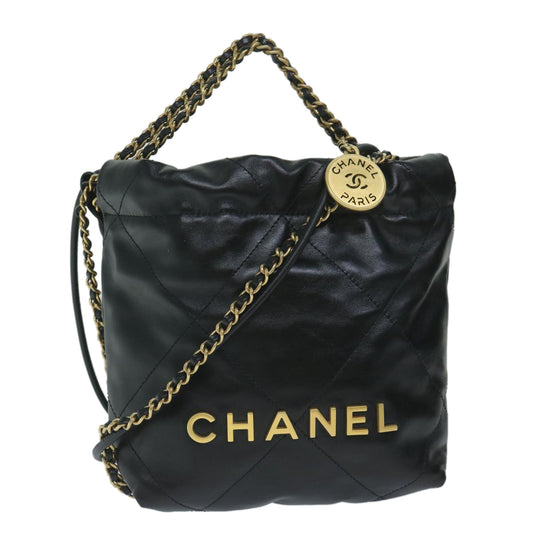 CHANEL CHANEL 22 Chain Hand Bag Leather Black AS3980 CC 59889S