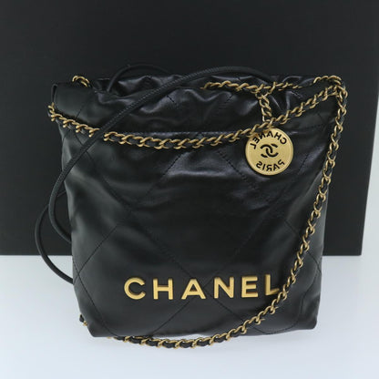 CHANEL CHANEL 22 Chain Hand Bag Leather Black AS3980 CC 59889S