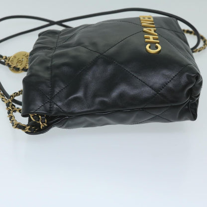 CHANEL CHANEL 22 Chain Hand Bag Leather Black AS3980 CC 59889S