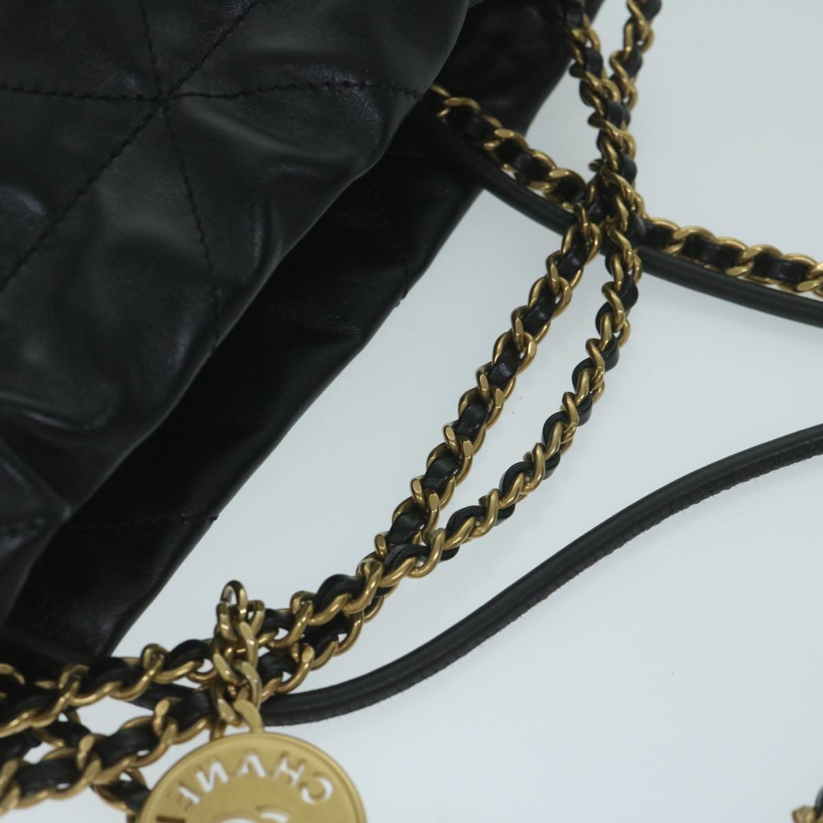 CHANEL CHANEL 22 Chain Hand Bag Leather Black AS3980 CC 59889S