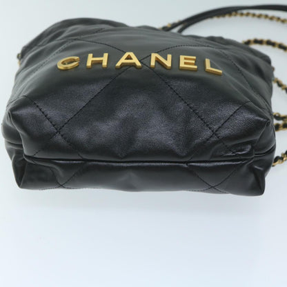 CHANEL CHANEL 22 Chain Hand Bag Leather Black AS3980 CC 59889S