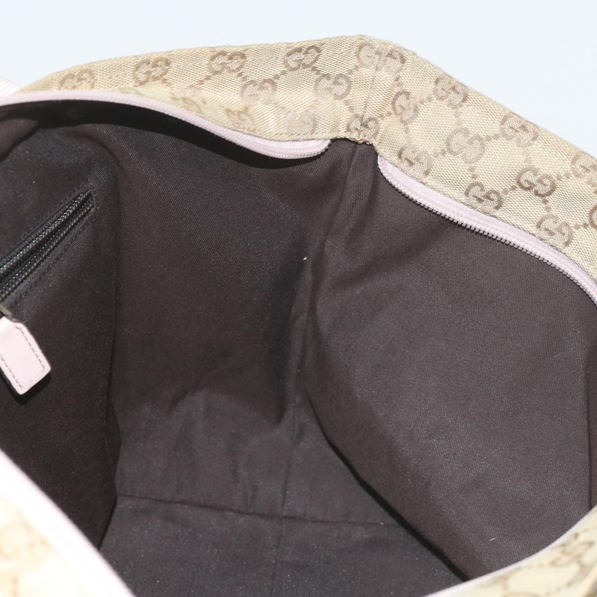 GUCCI GG Canvas Sherry Line Tote Bag Beige Light Blue Green 131230  59964
