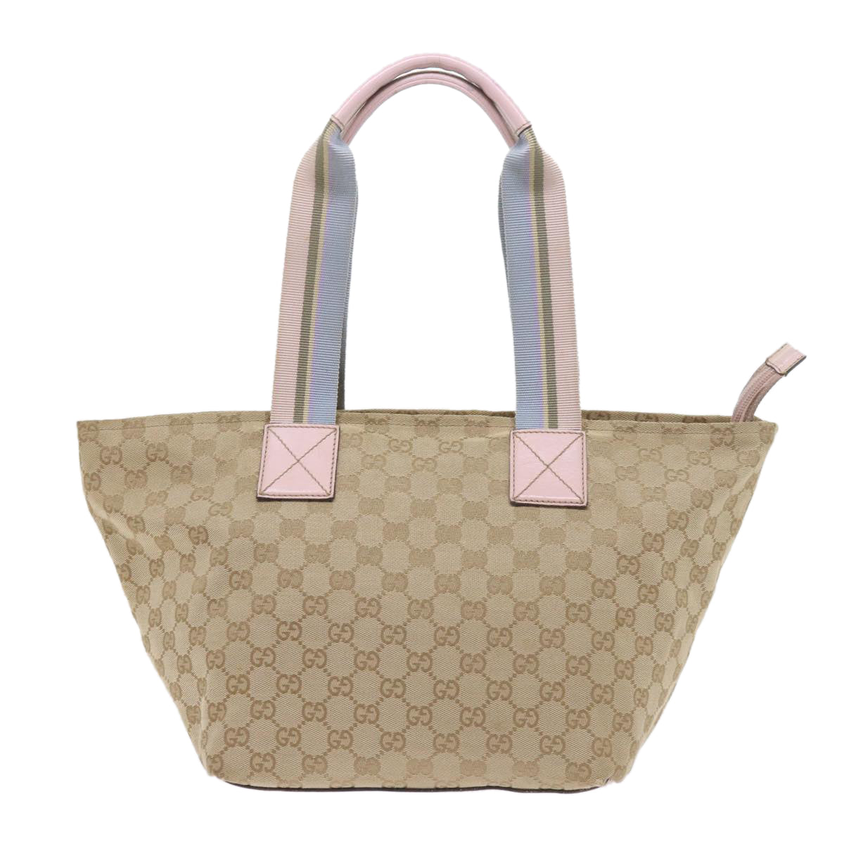 GUCCI GG Canvas Sherry Line Tote Bag Beige Light Blue Green 131230  59964