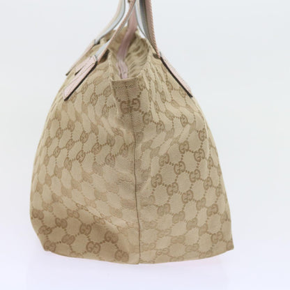 GUCCI GG Canvas Sherry Line Tote Bag Beige Light Blue Green 131230  59964