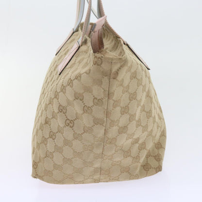 GUCCI GG Canvas Sherry Line Tote Bag Beige Light Blue Green 131230  59964