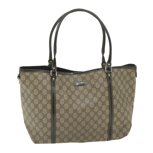GUCCI GG Supreme Tote Bag PVC Leather Beige 197953  59966