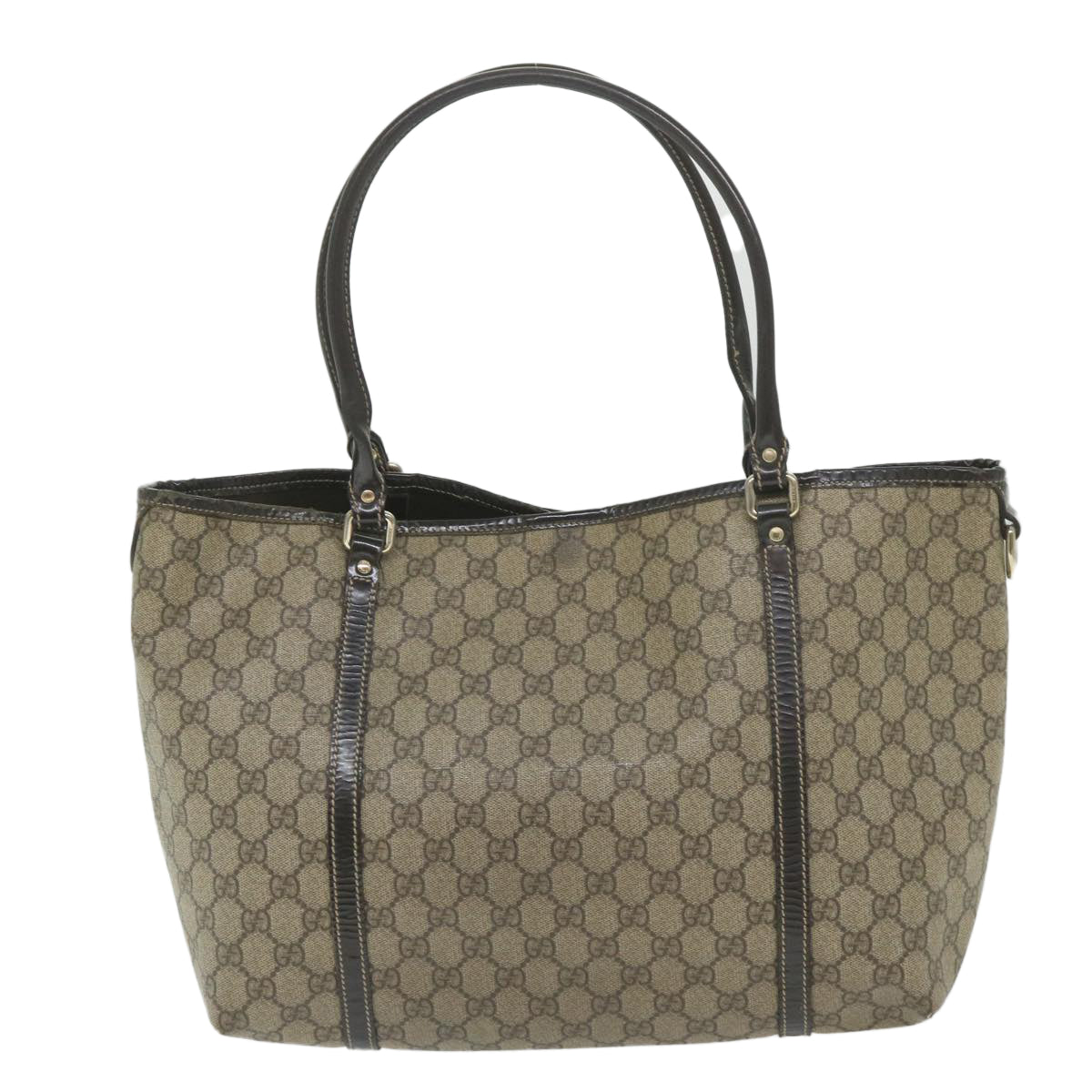 GUCCI GG Supreme Tote Bag PVC Leather Beige 197953  59966