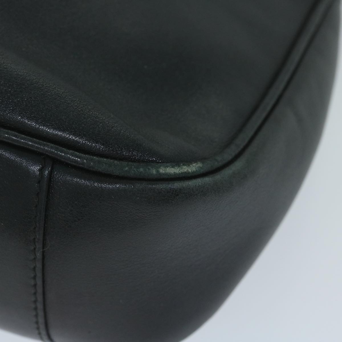 GUCCI Bamboo Shoulder Bag Leather Black 001 1705 1638  59973