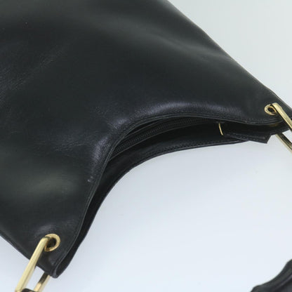 GUCCI Bamboo Shoulder Bag Leather Black 001 2058 3007  59974