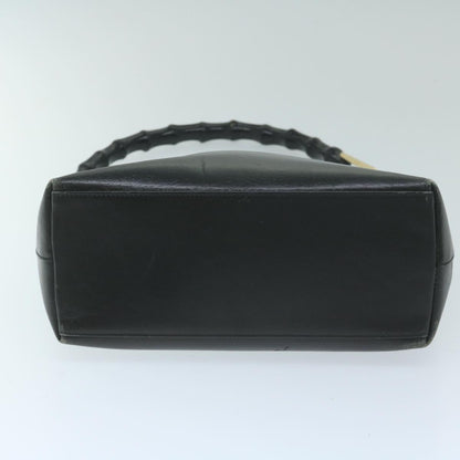 GUCCI Bamboo Shoulder Bag Leather Black 001 2058 3007  59974