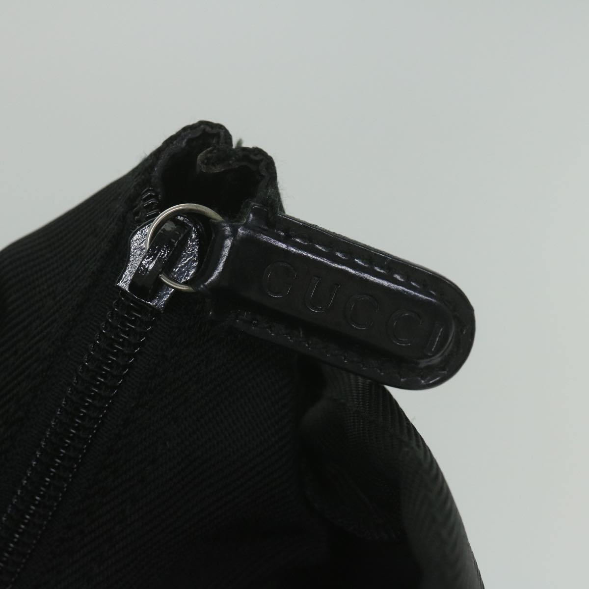 GUCCI Bamboo Tote Bag Nylon Black 002 2058 0412 5  59979