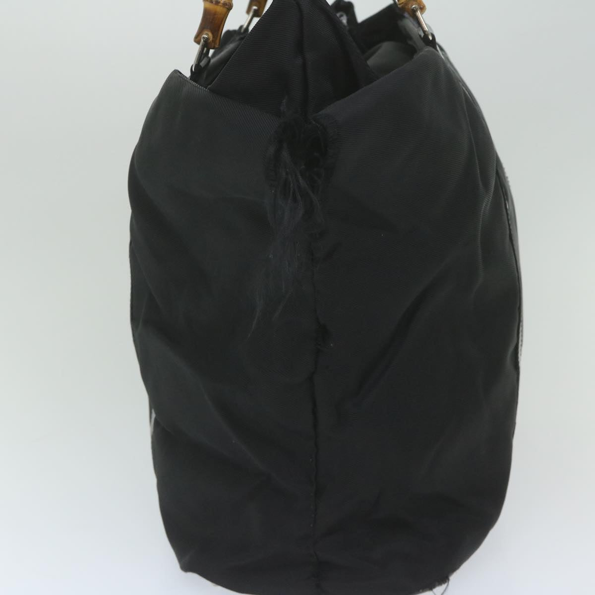 GUCCI Bamboo Tote Bag Nylon Black 002 2058 0412 5  59979