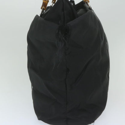 GUCCI Bamboo Tote Bag Nylon Black 002 2058 0412 5  59979