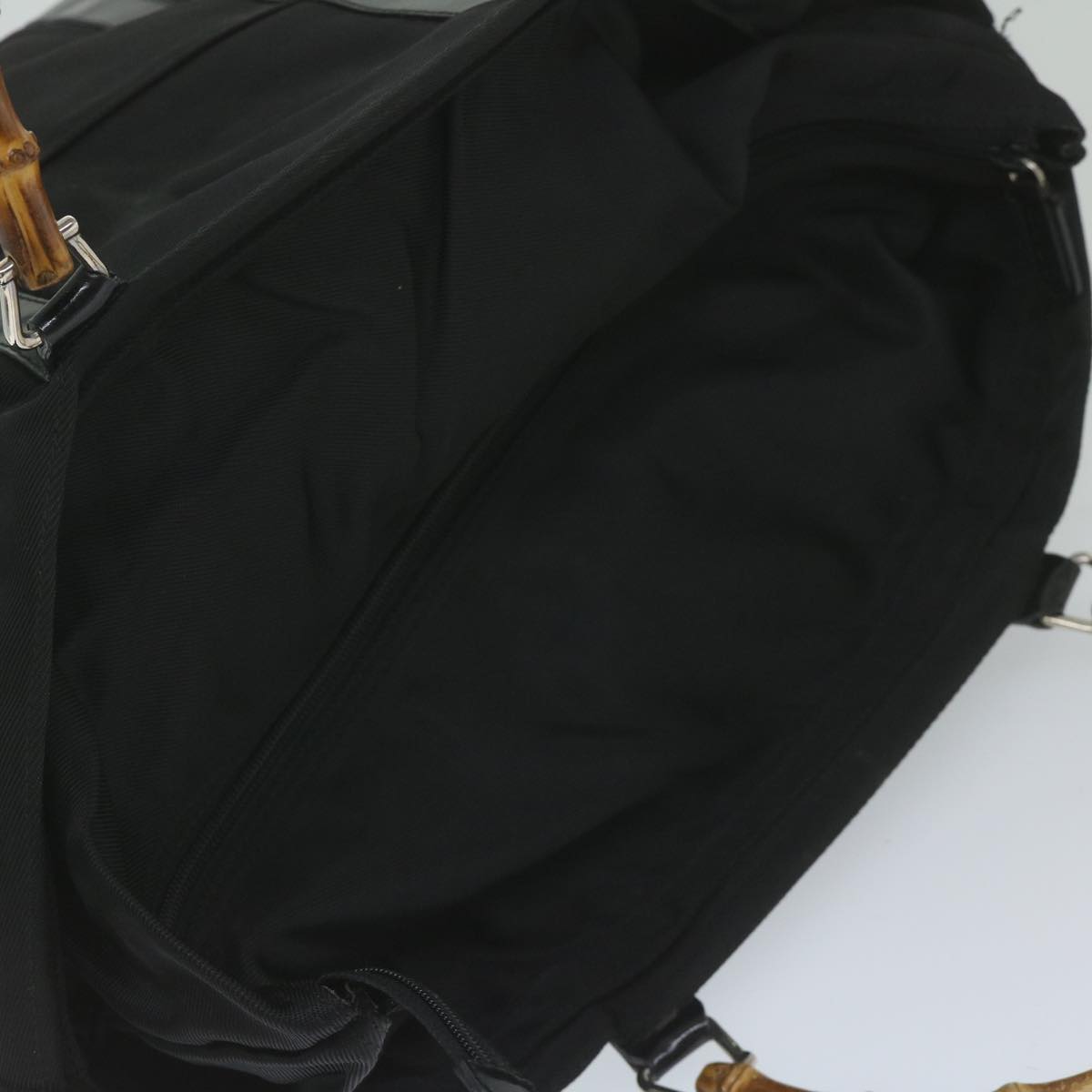 GUCCI Bamboo Tote Bag Nylon Black 002 2058 0412 5  59979
