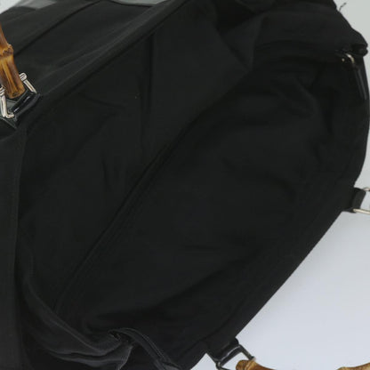 GUCCI Bamboo Tote Bag Nylon Black 002 2058 0412 5  59979
