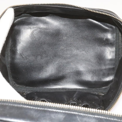 CHANEL Vanity Cosmetic Pouch Leather Black CC 59984