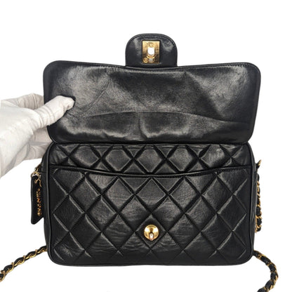 Chanel Vintage Lambskin Quilted Front Pocket Camera Bag