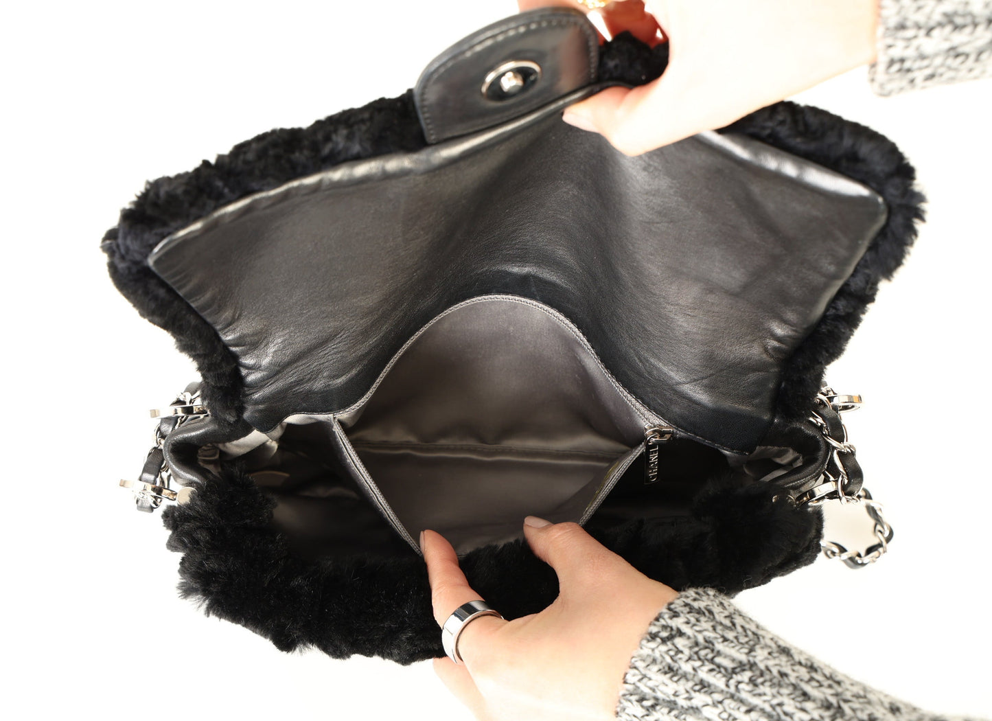 Chanel 2006 Fur Medium Flap