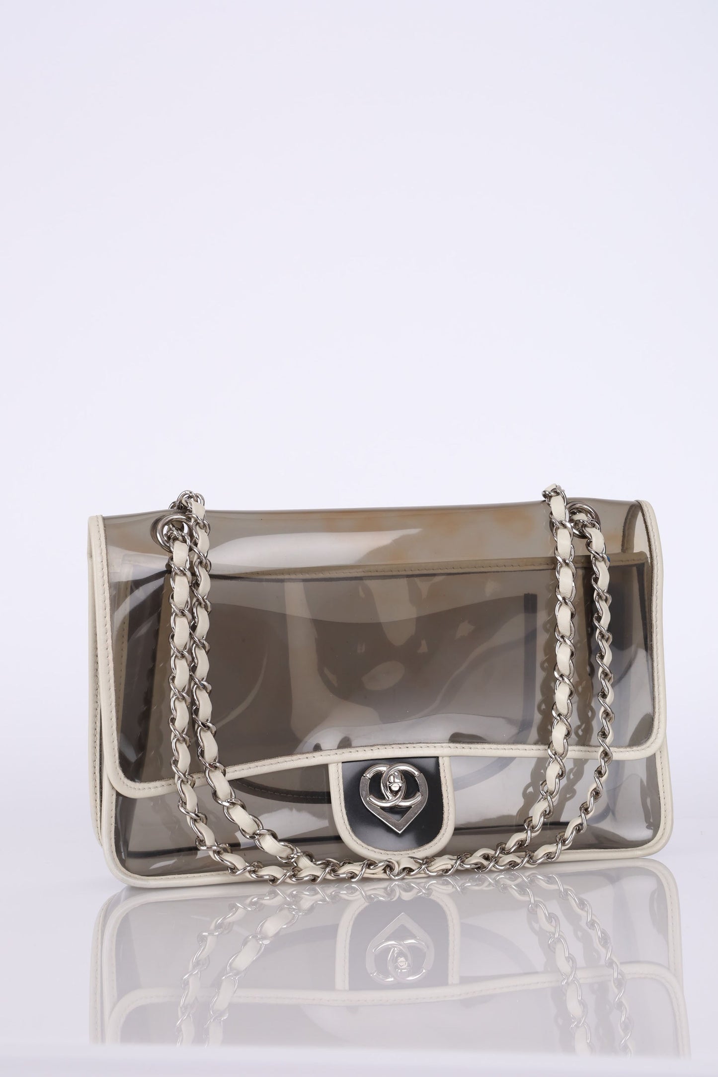Chanel 2007 Transparent Heart Classic Flap