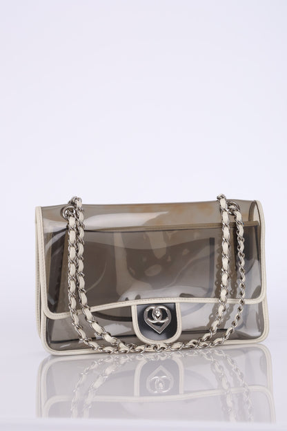 Chanel 2007 Transparent Heart Classic Flap