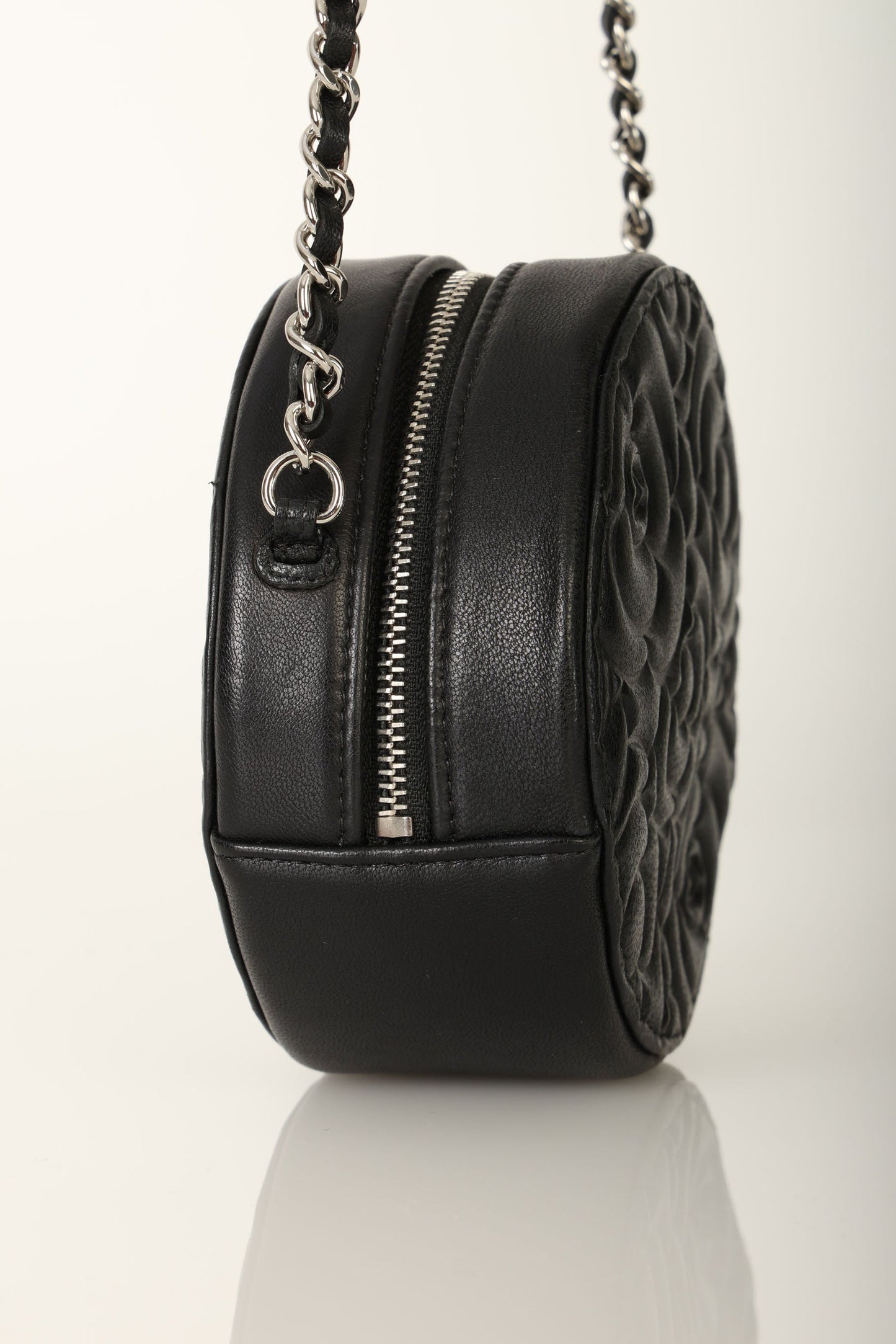 Chanel 2019 Goatskin Camellia Crossbody Bag