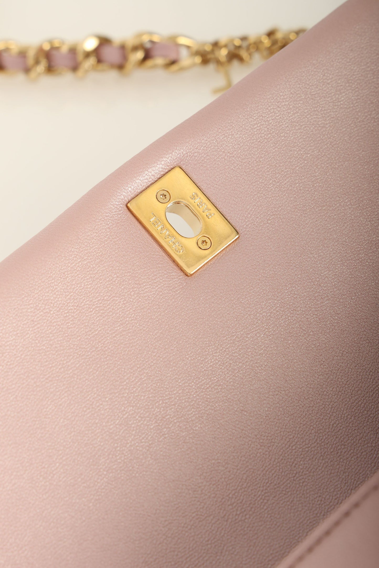 Chanel 24C Iridescent Lambskin Charm Flap Bag