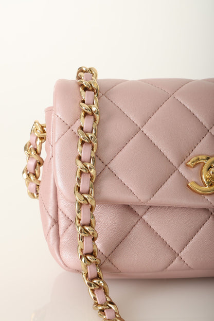 Chanel 24C Iridescent Lambskin Charm Flap Bag