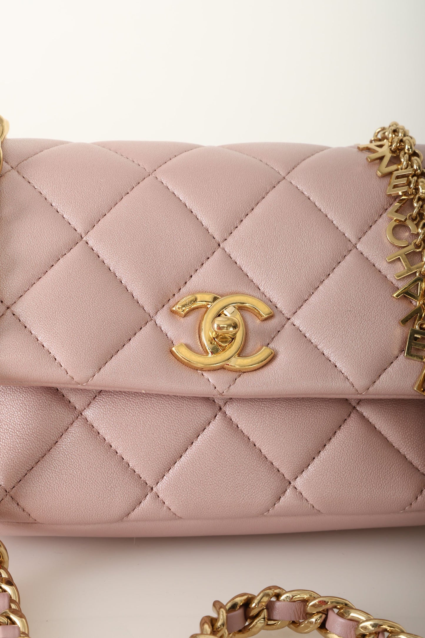 Chanel 24C Iridescent Lambskin Charm Flap Bag