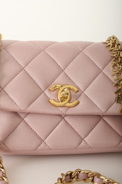 Chanel 24C Iridescent Lambskin Charm Flap Bag
