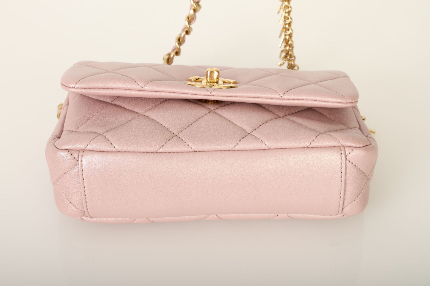 Chanel 24C Iridescent Lambskin Charm Flap Bag