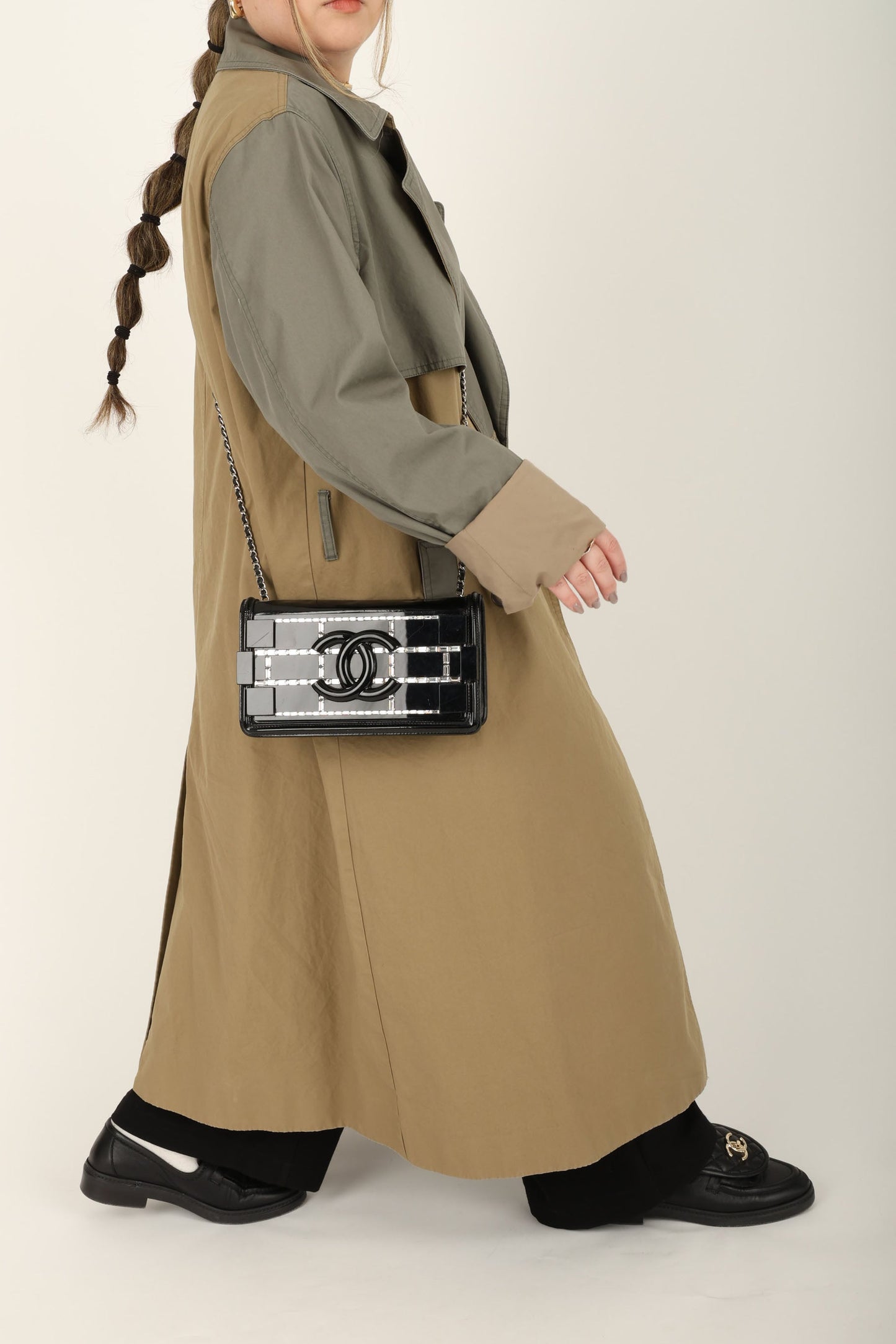 Chanel 2014 Patent Brick Crystal Flap