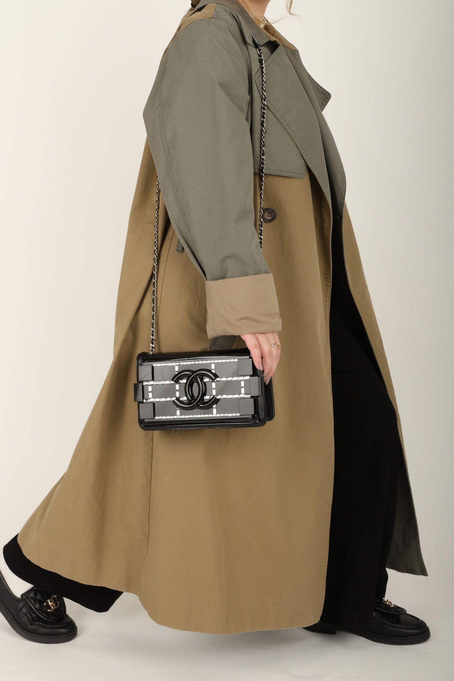 Chanel 2014 Patent Brick Crystal Flap