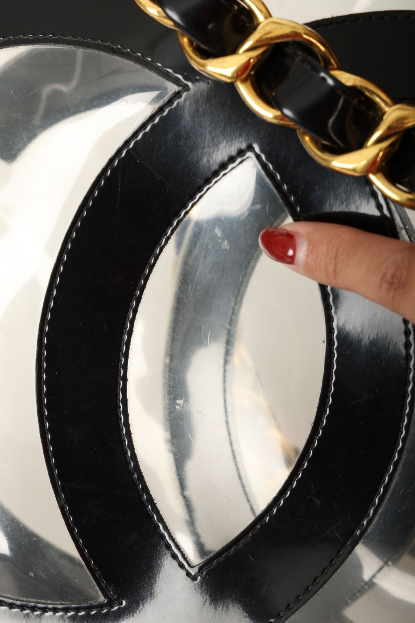 Chanel 1994 Transparent Chunky Chain Tote