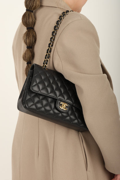 Chanel 2004 Caviar Medium Double Flap